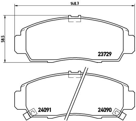 ÖN FREN BALATA HONDA CIVIC 1.6L R16A2 R16B2 VTEC sedan (FD6 FB7 kasa) 06-16 / 1.8L R18A2 (FD7 kasa) 06-12