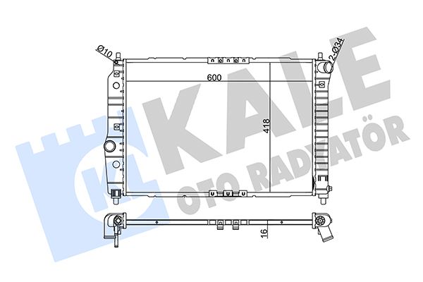 RADYATÖR CHEVROLET AVEO-KALOS (AL/PL/BRZ) (600x418x16)