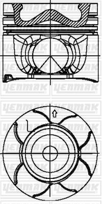 Piston+segman Q86.0MM