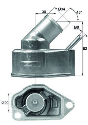 TERMOSTAT (92C) (KOMPLE) ASTRA F-G-VECTRA A-B (J96) 2.0 16V-1.8 16V (X20XEV-X18XE)