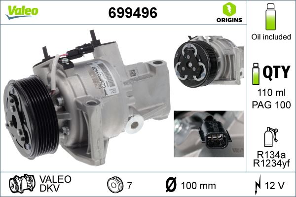 KLİMA KOMPRESÖRÜ RENAULT SYMBOL III 14> DACIA SANDERO II 12> LOGAN MCV II 13> DUSTER II 17> 0.9TCe 1.0TCe 1.2TCe 1.3TCe 1.6SCe
