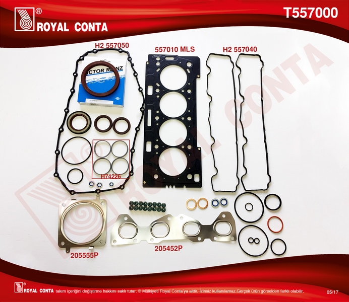 Motor Takım Conta (Reinz Keçeli+s.lastikli) P206-P...