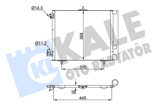 KONDENSER P207-P208-P1007-P2008 05=>-C2-C3-C3 II 03>DS 3 14> 1.4 1.6HDI KURUTUCU İLE AL/AL(420X371X16)