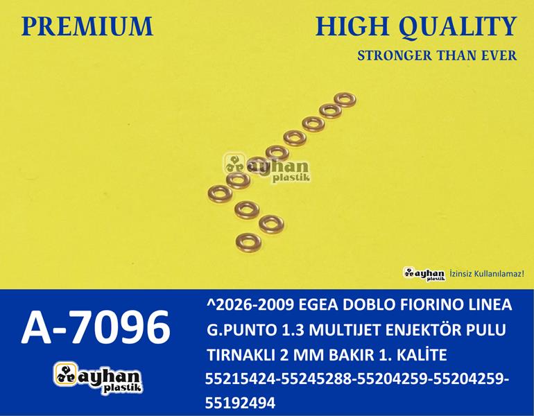 Enjektör Pulu Tirnakli 2MM Bakir Doblo-fiorino-lin...
