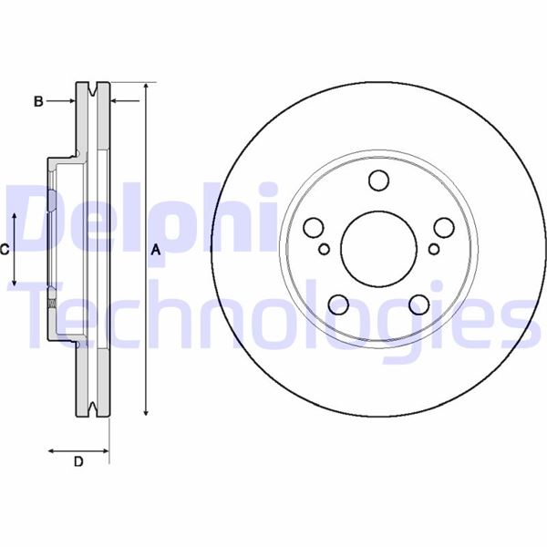 ÖN FREN DİSKİ (HAVA KANALLI) TOYOTA AURIS COROLLA 1.6L 1ZR-FAE ZRE181 ZRE185 13-18 1.4L 1ND-FTV D-4D NDE180 13-18 1.33L 1NR-FE NRE180 13-18 (277 ÇAP X 5 BİJON) - Takım disk fiyatıdır