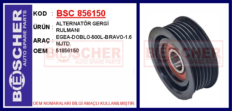 Alternatör Gergi Rulmanı EGEA-DOBLO-500L-BRAVO-1.6...
