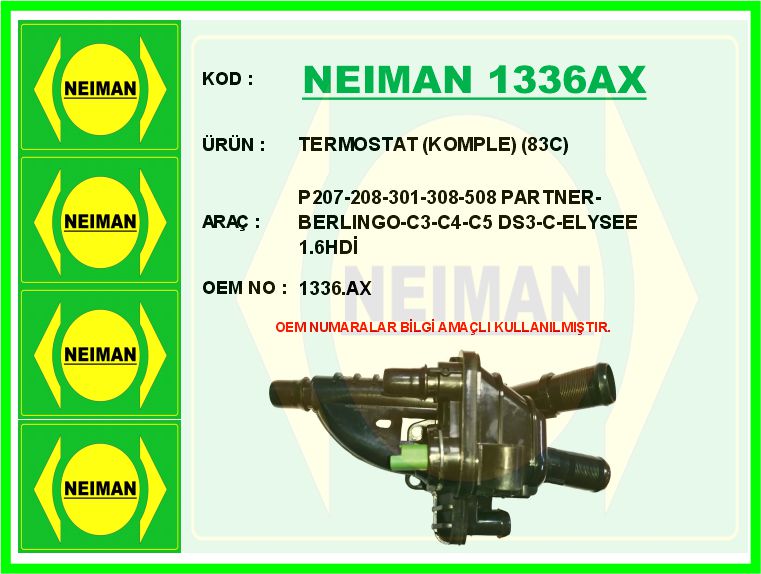 Termostat (Komple) (83C) P207-P208-P301-P308-P508-...