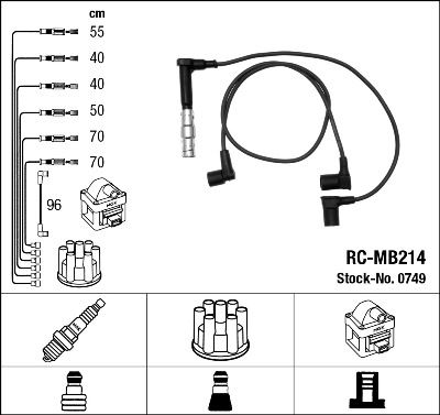 BUJI KABLO SETI MERCEDES M104 W124 W140 ZEF597