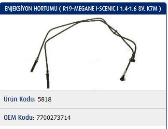Enjeksiyon Yakıt Borusu