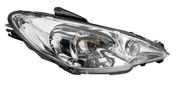 FAR+SİNYAL SOL ŞEFFAF P206 03-10 (ELEKTRİKLİ)(H7+H7)