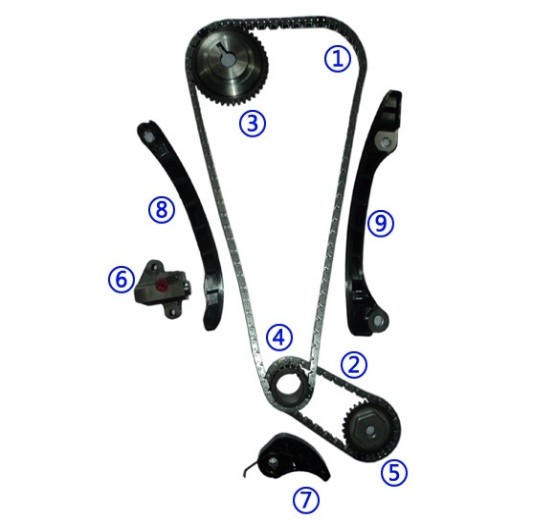 EKSANTRIK ZINCIR SETI QASHQAI 1.6 16V HR16DE 06- NOTE 1.6 16V 07- JUKE 1.6 16V 10-