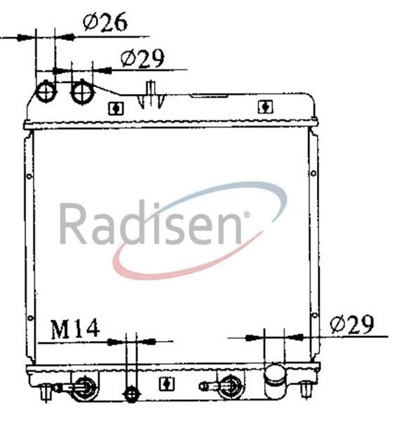SU RADYATORU HONDA JAZZ II 1.2 1.4 02>08 (AT) (AC/NAC) <KISA TIP> (BRAZING) (325X378X26)