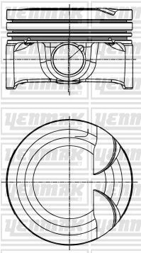 MOTOR PİSTON+SEGMAN (0.50) CADDY IV-GOLF VII-POLO 1.2 TSI (CYVC-CJZB-CYVB-CJZA-CJZD) 13=> (71.50)