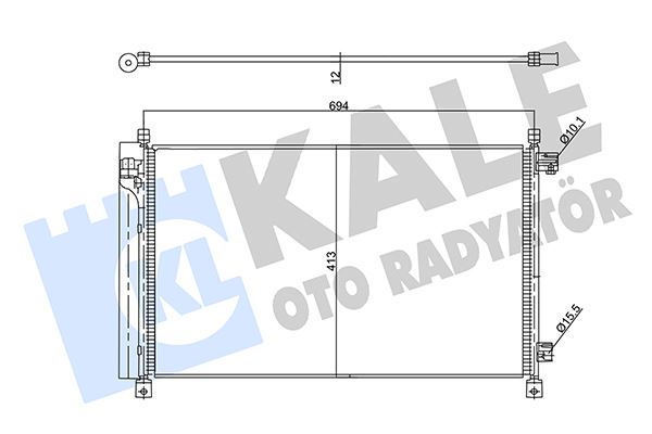 KLIMA RADYATORU NISSAN X-TRAIL 2.5 4×4-I 13> KURUTUCU ILE (678X413X1)