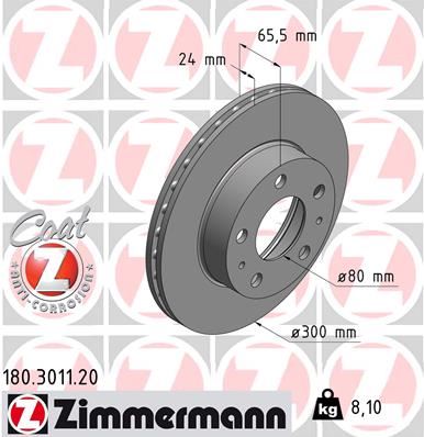 FREN DISKI ON HAVALI 300mm DUCATO BOXER JUMPER TUM MODELLER 16 JANT (KALINLIK 24mm)