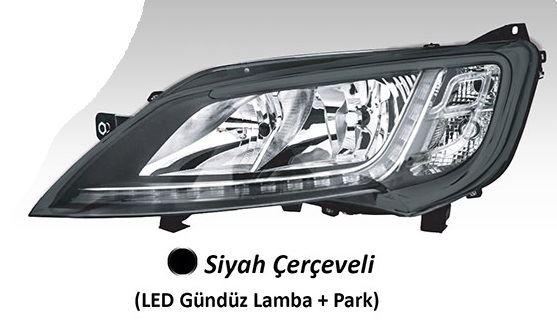 Far Motorlu Sol - Siyah Çerçeveli Led
