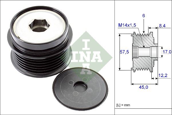 ALTERNATÖR KASNAĞI (RULMANLI) JEEP CHEROKEE-WRANGLER 2.5-2.8CRD 01> DODGE NITRO
