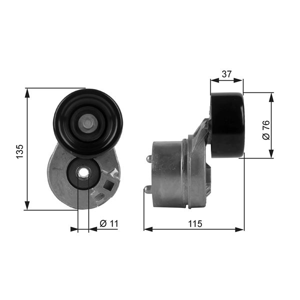 ALTERNATÖR GERGİ RULMANI (KUTUKLU) TRANSİT V184 2.4 DI-2.4 TDI-2.4 TDE (00-06) (76X37X17)