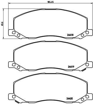 ÖN FREN BALATASI (18inç 337mm J62) OPEL INSIGNIA A 08>17 (FREN YÜKSEK SÜRTÜNME)