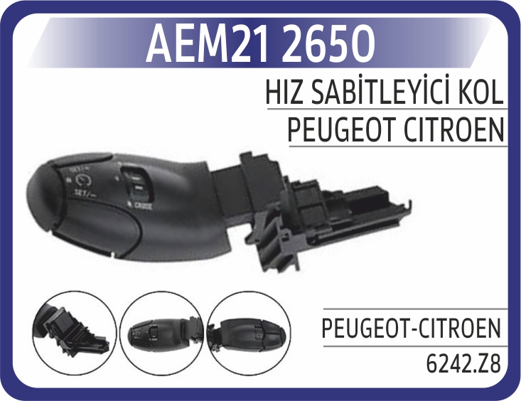 HIZ SABİTLEME (CRUISE KONTROL) KOLU PEUGEOT P207-P307-P308-P407-P3008-PARTNER-P5008-CITROEN C2-C3-C4-C5-C8