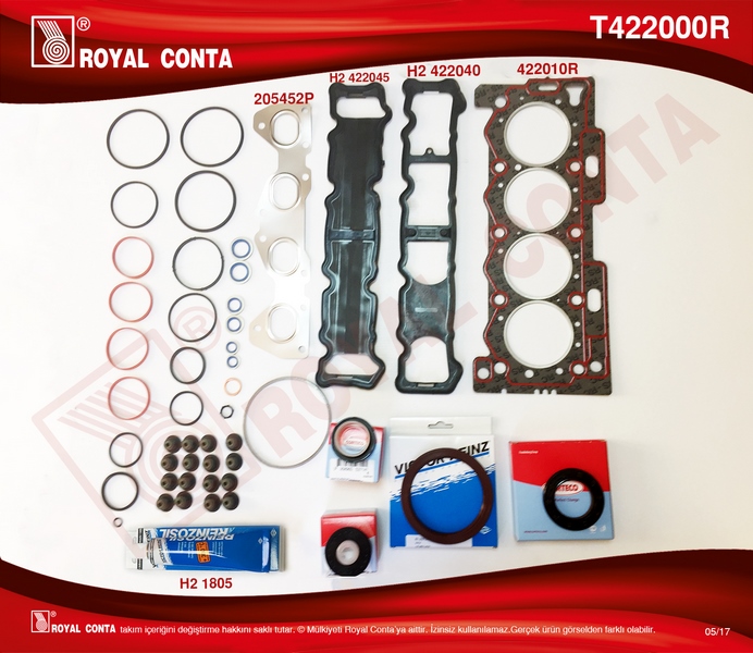 MOTOR TAKIM CONTASI CORTECO KEÇELİ+S.LASTİKLİ P206-P207P307-P1007-C2-C3-C4 1.4 16V 03=> 88HP ET3J4