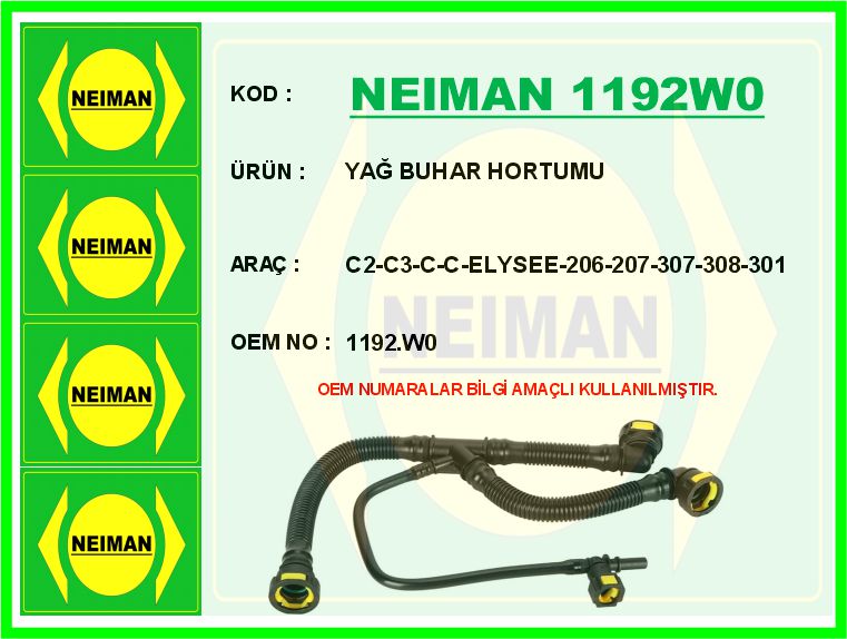 Yağ Buhar Hortumu C2-C3-C-C-ELYSEE-206-207-307-308...