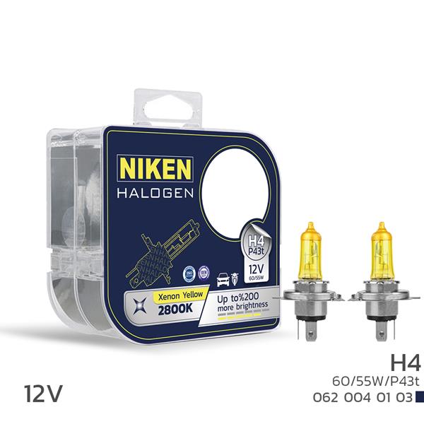 Niken 12V H4 60/55W Sari Işik Ampul P43t 2800K'> Niken 12V H4 60/55W Sari Işik Ampul P43t 2800K