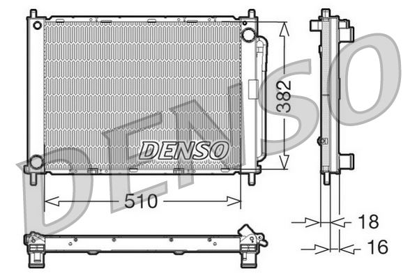 MOTOR SU RADYATÖRÜ RENAULT CLIO III 05> MODUS 04> 1.2 1.5dCİ (509x38x382)