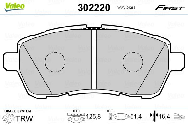 ÖN BALATA FIESTA VI 1.4-1.4TDCİ 1.6 TDCI 08=>SWIFT 10=> JUSTY 07=> MAZDA II 07=> SIRION 08=> (FTE KIRMIZI KUTU)