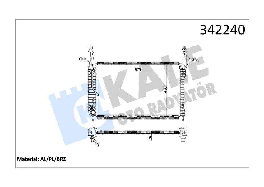 SU RADYATORU CHEVROLET CAPTIVA 2.0 D 4WD 06> OPEL ANTARA 2.0 CDTI  06> (AL/PL/BRZ)