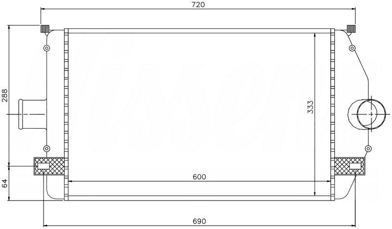 Intercooler Brazing Intercooler A/m (600X333X33) Lag...