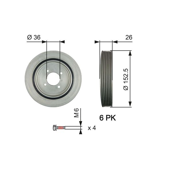 Krank Kasnağı PARTNER-EXP-BERLINGO-SCUDO-P206-P306...