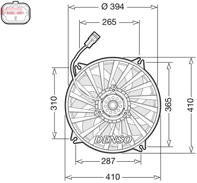 FAN MOTORU PEUGEOT 308 3008MPV 5008 0>16 PARTNER TEPEE 10> CITROEN BERLINGO C4 II