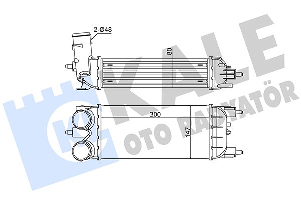 İNTERCOOLER CITROEN C5 III-PEUGEOT 508-508 SW1.6 HDI 08=>