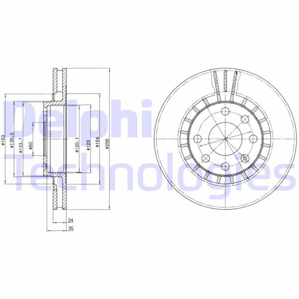 ÖN FREN AYNASI ASTRA F-VECTRA A-B-CALIBRA A-KADETT E-ASCONA C-LANOS 97=>CIELO(256x24x4DLxHAVALI) (90487402-93182282-93182304)