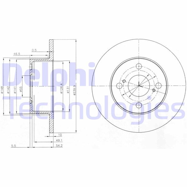 FREN DİSKİ (ÇİFTLİ PAKET). DELİKSİZ ARKA TOYOTA COROLLA 10/1999 > 12/2001