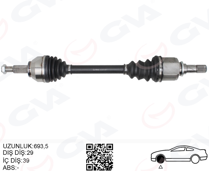 KOMPLE AKS SOL RENAULT TRAFİC III 1.6 DCİ (14-) (693mm)