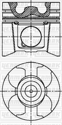 PISTON+SEGMAN 1.00 (89.00MM) MASTER II 2.5DCI MOVANO 2.5CDTI 01-> (G9U) ####