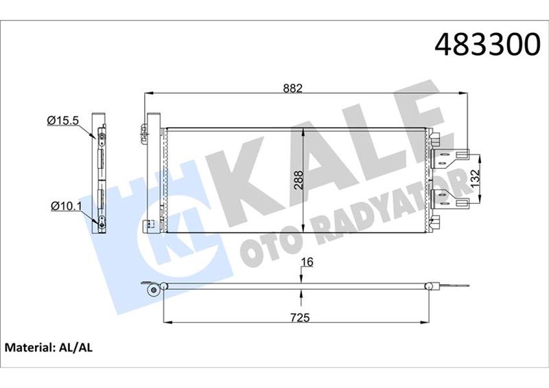 KLİMA RADYATÖRÜ (KONDENSER) PEUGEOT BOXER III-CITROEN JUMPERIII-FIAT DUCATO III 2.0-2.2-2.3-3.0- HDI-MJET