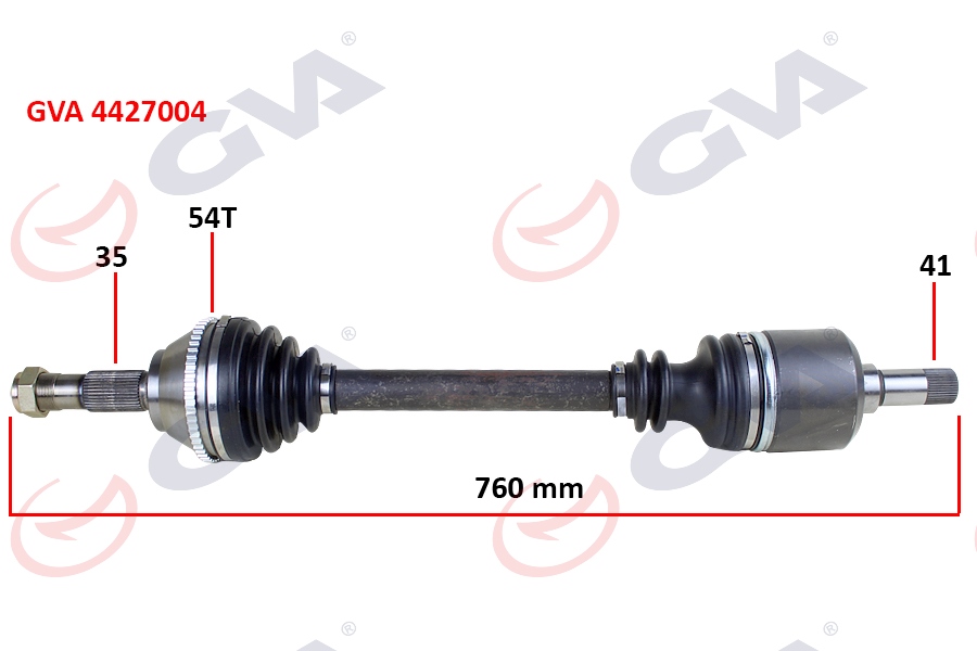 KOMPLE AKS SOL DUCATO-BOXER-JUMPER 2.5 D (94-02) 18Q ABS`Lİ (54DİŞ) (762mm)