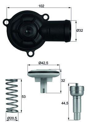 Termostat (Komple) (87C) A3-EOS-GOLF Plus-golf V-j...