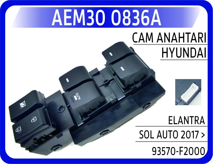 CAM ANAHTARI HYUNDAI ELANTRA SOL AUTO 2017 -