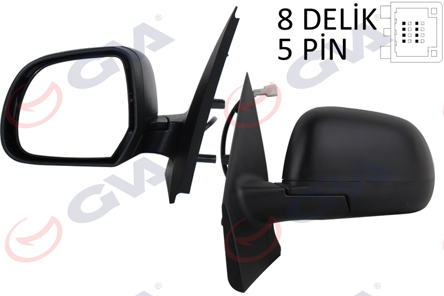 DIŞ DİKİZ AYNASI SOL DOKKER-LODGY 12> ELEKTRİKLİ+ISITMALI+KONVEKS 5 FİŞ VM-6803EHL