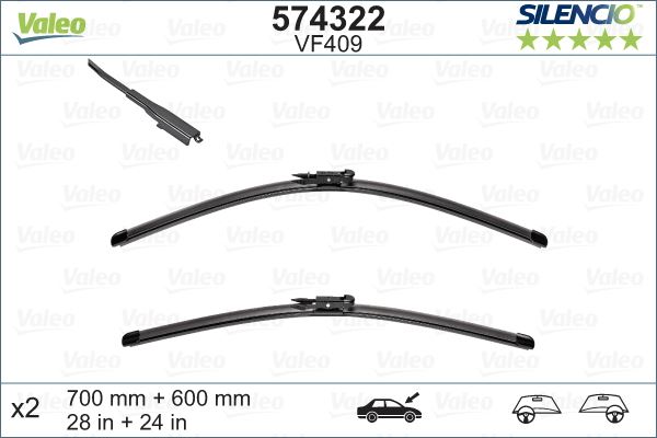 Silecek 70+60cm