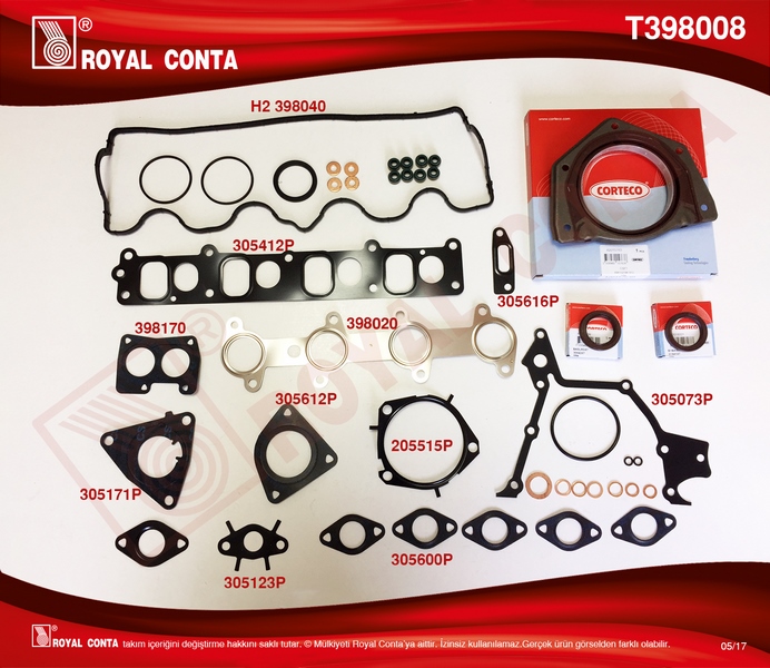 Motor Takım Conta Keçeli+s Lastikli Doblo-punto 1....