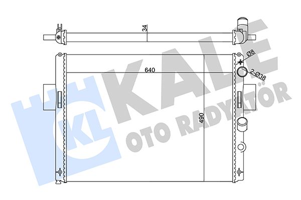 RADYATÖR IVECO DAILY II RADYATÖR (ÇERÇEVESİZ) AL/MKNK 640X490X34