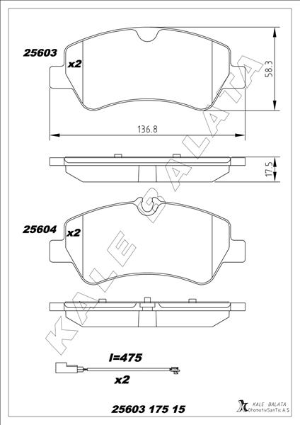 ARKA BALATA FORD TOURNEO CUSTOM-TRANSIT CUSTOM 2.2 TDCI 12=> KABLOLU