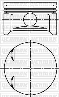 PISTON SEGMAN X12XE Z12XE CORSA B CORSA C AGILA A / B (72,50MM) STD