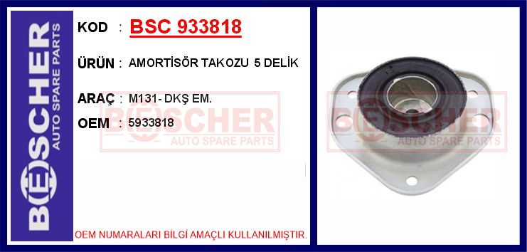 Amortisör Takozu 5 Delik M131- Dkş Em.
