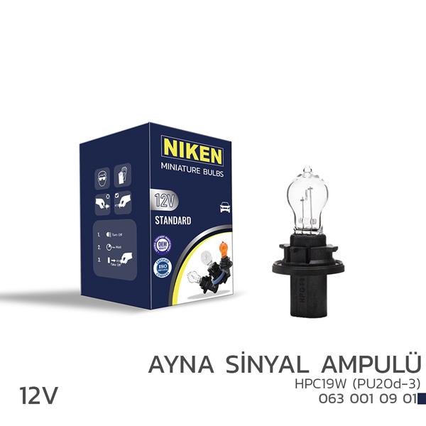 Niken 12V HPC19W Ayna Sinyal Ampulü (PU20d-3) 10LU'> Niken 12V HPC19W Ayna Sinyal Ampulü (PU20d-3) 10L...